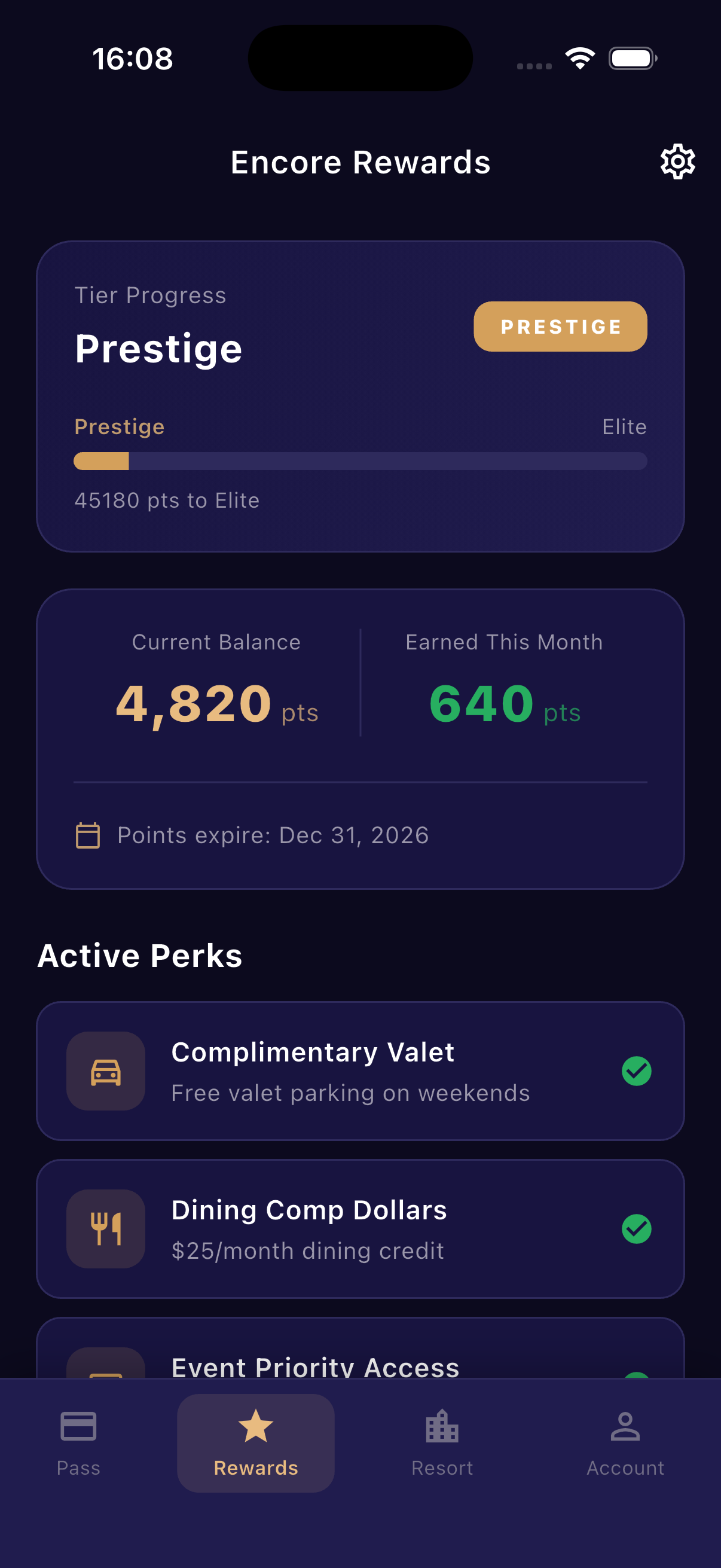Rewards Dashboard